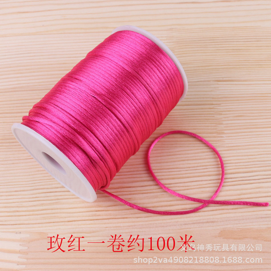 Tejido cuerda roja Jade hilo hecho a mano bricolaje pulsera de oro con cuentas cobre material moneda tejida nudo Chino