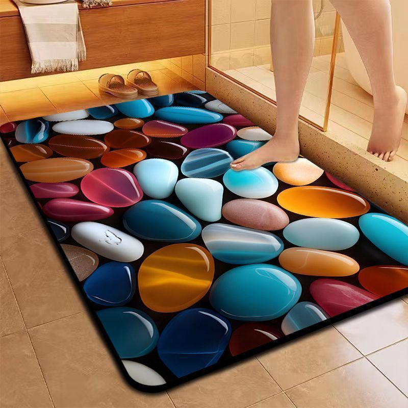 Alfombra de suelo de adoquines de diatomitas, almohadilla de pies absorbente de agua, almohadilla de pies antideslizante de baño resistente al desgaste image 16