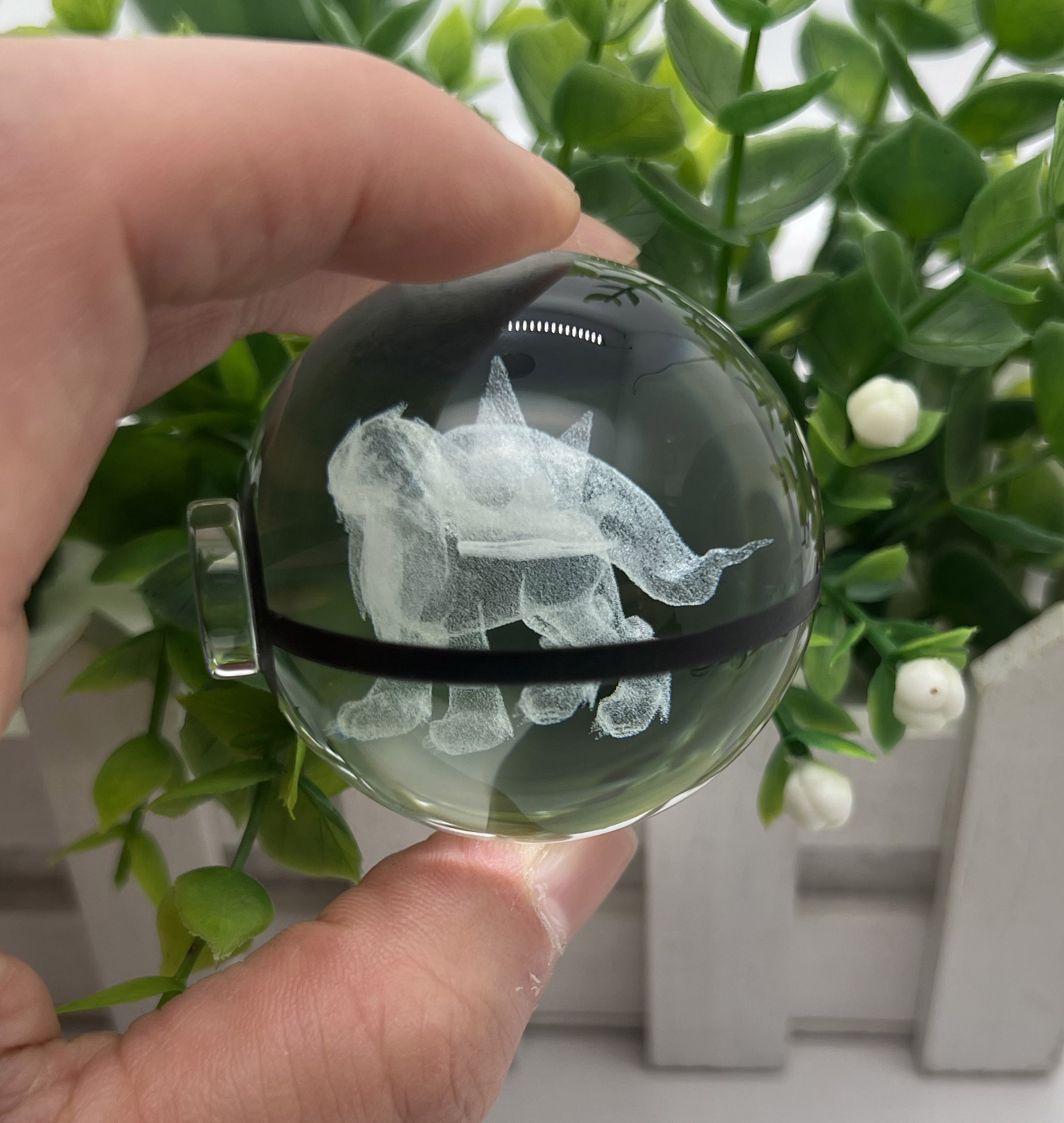 Exclusivo transfronterizo nueva serie de Navidad BOLA DE elfo Pokemon bola de cristal periférica super gigante dragón de pulverización de fuego luz nocturna