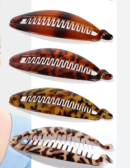 Amazonの人気ヘアクリップセット、シームレスな後頭部つや消し爪クリップ、長方形のサメクリップ、クロスボーダーヘアアクセサリー|undefined