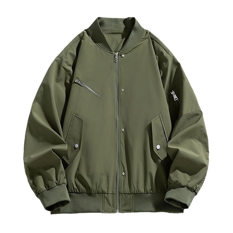 M - 8XL americano primavera y otoño chaqueta de vuelo hombre y mujer collar de béisbol otoño delgado chaqueta de marcas de moda grande hombre