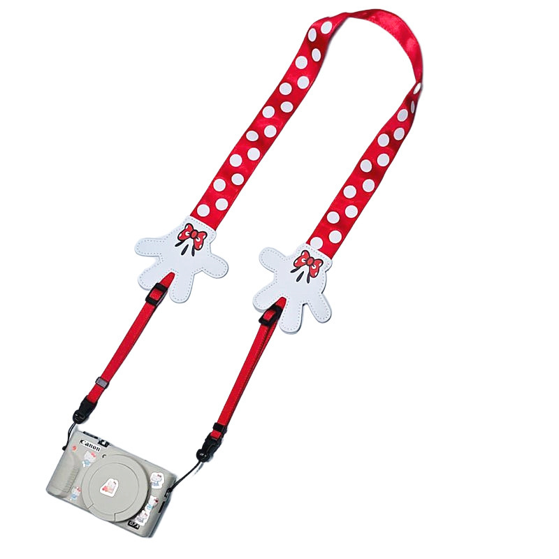 Cute Mickey Palm Camera Cartoon Strap Suitable for Polaroid Mirrorless Camera Fuji Canon Sony Oblique Strap