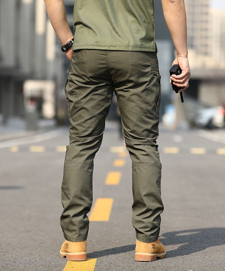 Tactical ix7, Trainings- und Arbeitskleidung, Multi-Bag-Hose, elastische Kampfhose für Herren mit Karomuster_voghion.com