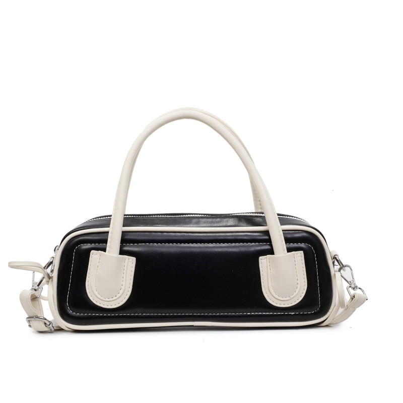 Bolsos populares de este año 2025 verano nuevo bolso femenino bolso de hombro de textura de alta calidad bowknot contraste color bandolera