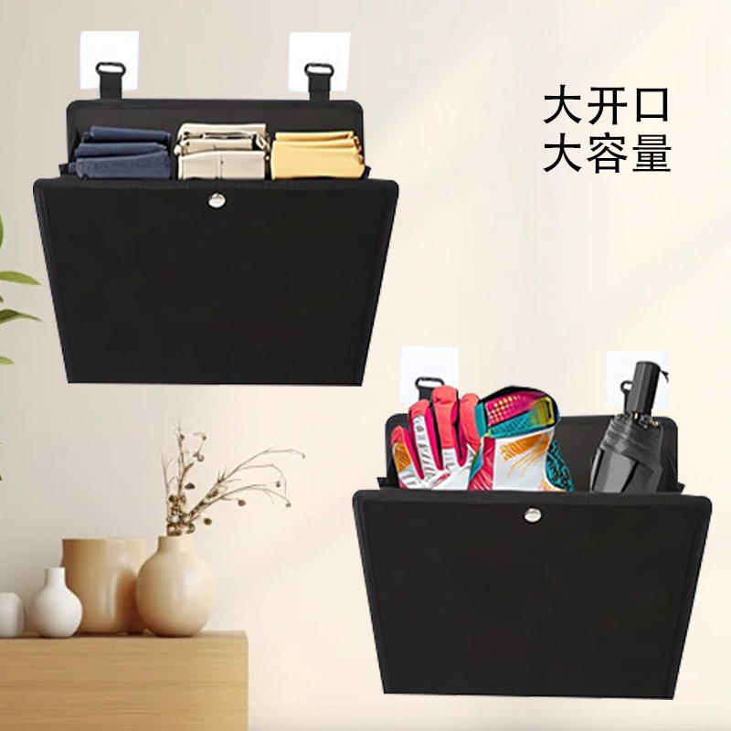 杂物整理收纳袋免打孔鞋柜置物架门后墙上宿舍家用无纺布|undefined
