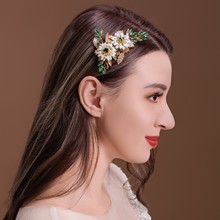 欧美时尚新娘头饰宴会婚纱礼服配饰水钻发夹亚马逊创意