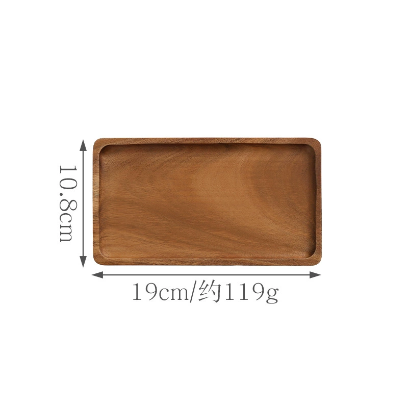 Acacia wooden serving tray set, assorted shapes (round, oval, rectangular), food‑safe finish