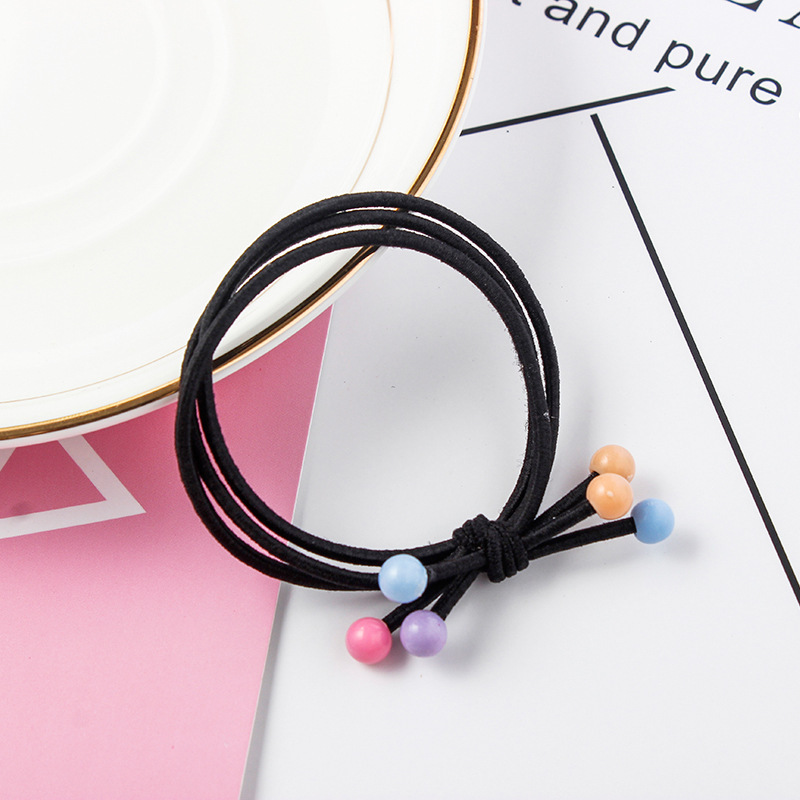 Color colorful bean hair rope