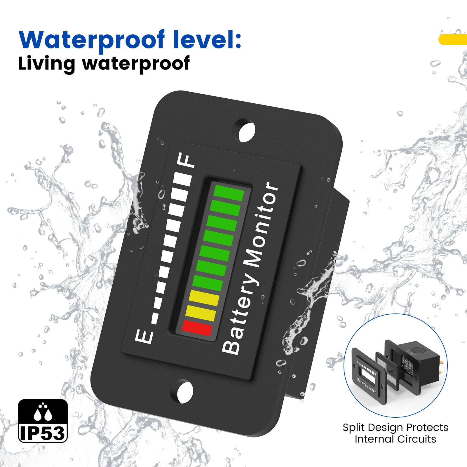 12V24V48V60V72V дисплей уровня заряда батареи литиевая батарея свинцово-кислотный аккумулятор для гольфа автомобиля