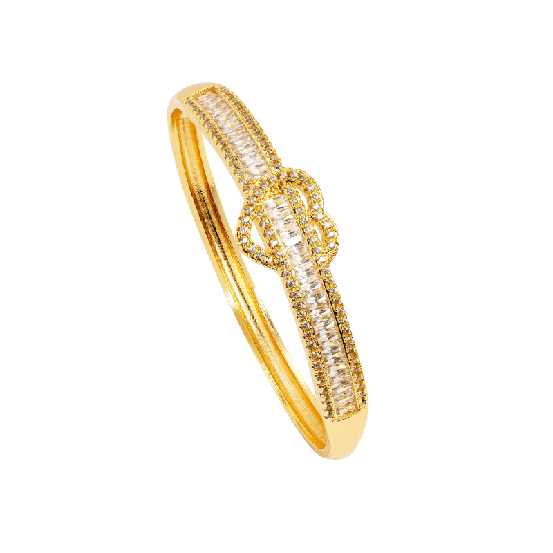 Nuevo brazalete de oro de arena galvanizado de 18 quilates de estilo europeo y americano, anillo de amor de piedra, joyas transfronterizas de nicho femenino