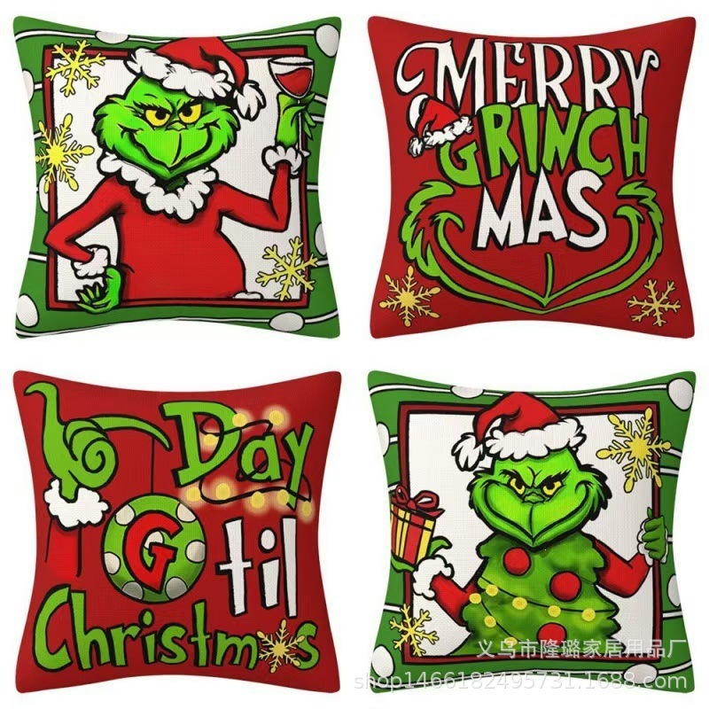 Navidad almohada cubierta de decoración para el hogar almohada de la sala de estar sofá cojín cubierta de dormitorio almohada de cabeza fábrica al por mayor
