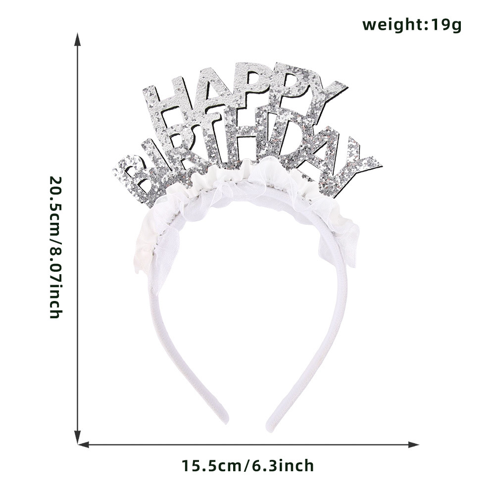 Cumpleaños de la corona para adultos niños cumpleaños de fiesta decoración de cabeza HAPPY BIRTHDAY letra cabeza de cabeza