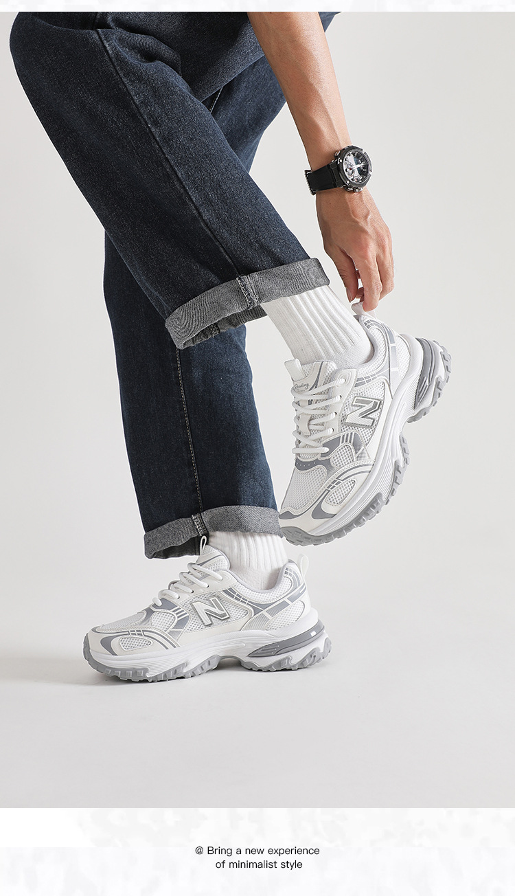 Giày sneaker nữ chunky đế dày phong cách cổ điển Balance N chữ 1819 — 1819 Xám Sương Đêm chi tiết 20