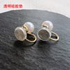 Earrings, hypoallergenic accessory, silica gel bullet, ear clips, handmade, 750 sample gold