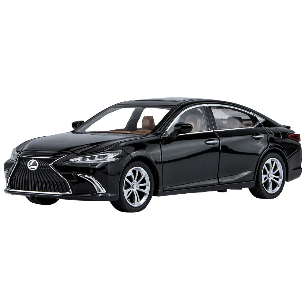 Aleación Ling Zhi coche modelo 1:24 lago es coche pull back sonido y luz niño juguete coche modelo decoración colección