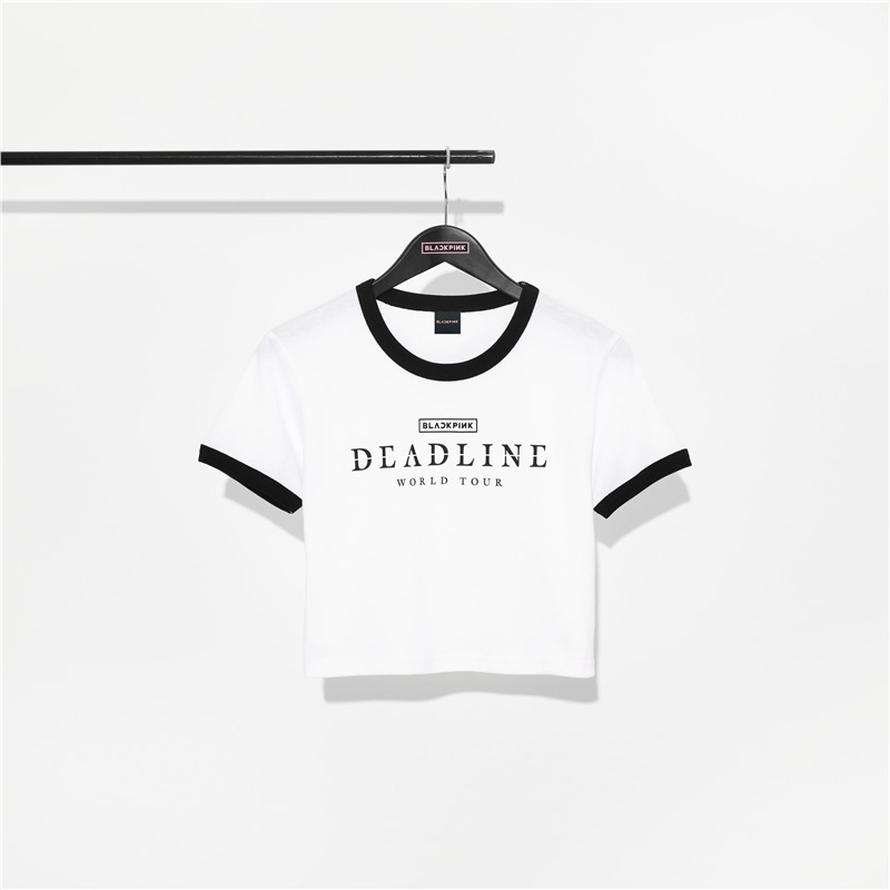 Blackpink2025ツアー新作DEADLINE同風半袖Tシャツ綿230gプリントトップス|undefined