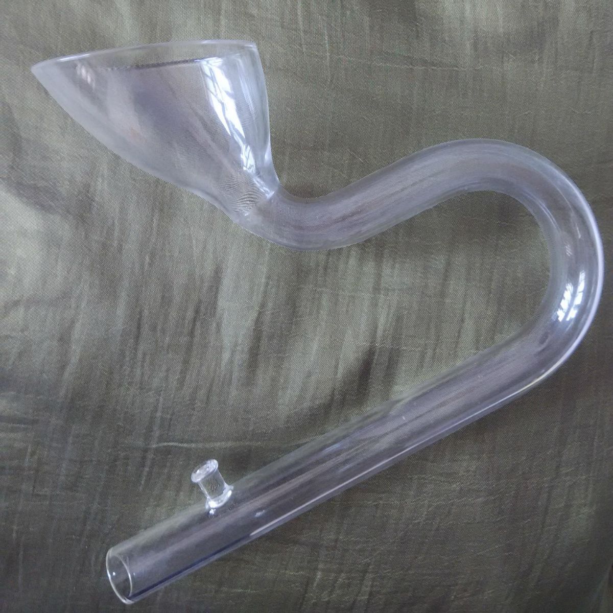 批发高硼硅玻璃进出水管除油膜器喇叭口出水管鱼缸玻璃进出水口