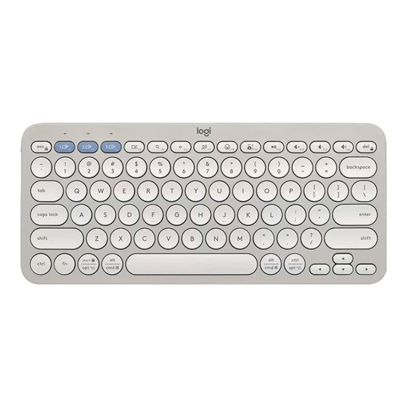 Logitech K390 Bluetooth Wireless Keyboard with Round Keys, Silent, for Office and Home Use, Multi-Device, Lightweight Model, K380 Upgrade