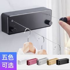 晾衣绳户外晒被子神器免打孔室内阳台伸缩隐形凉衣服防风钢丝绳