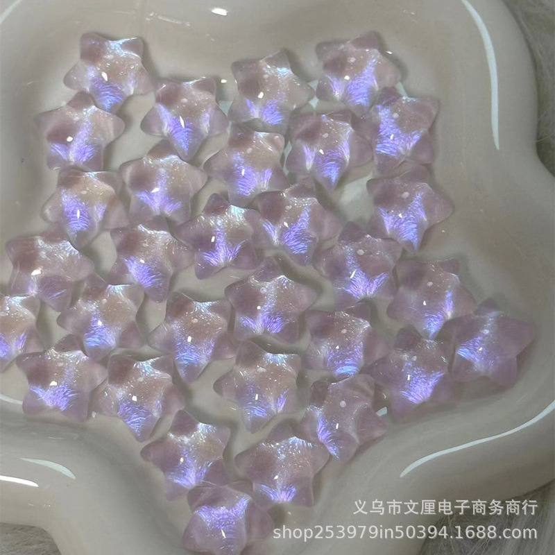 Semi-stereo Star Macaron Light Color Fine Flash Cute DIY Hair Card Phone Case Pain Bag Design Handmade
