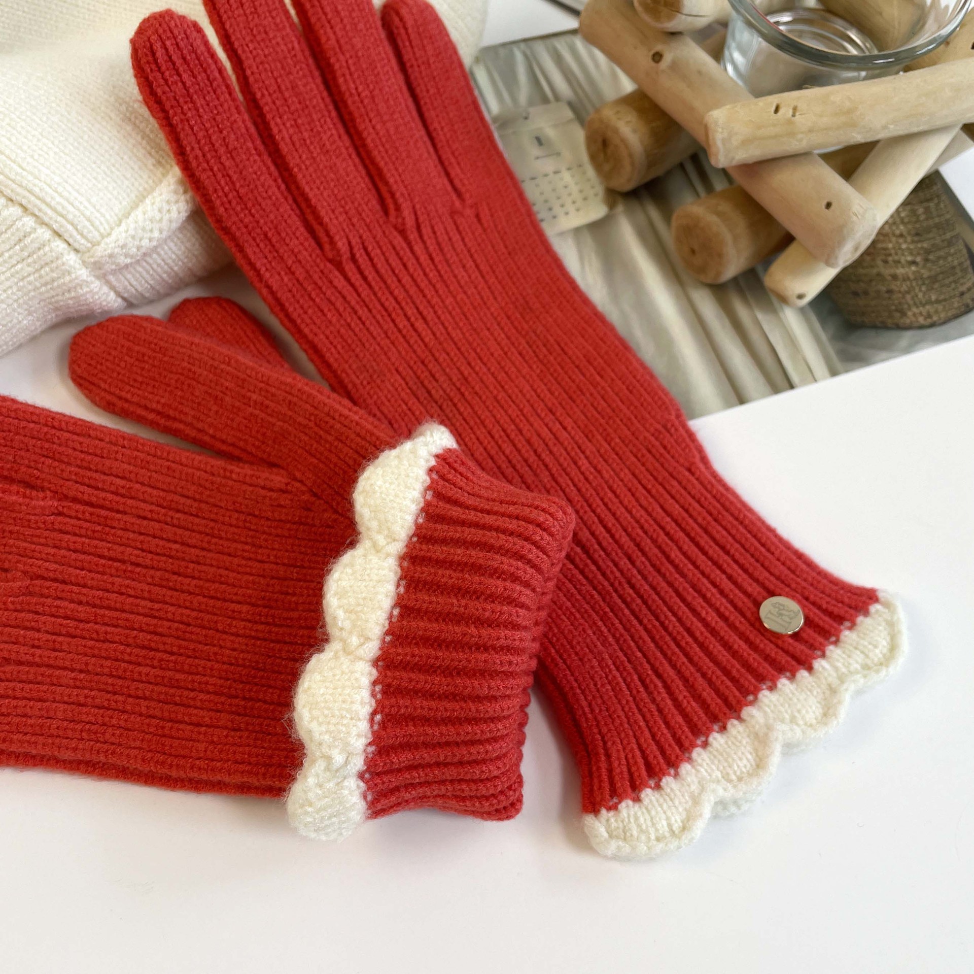 Gestrickte Handschuhe Für Damen Warme Winter-wollhandschuhe_voghion.com