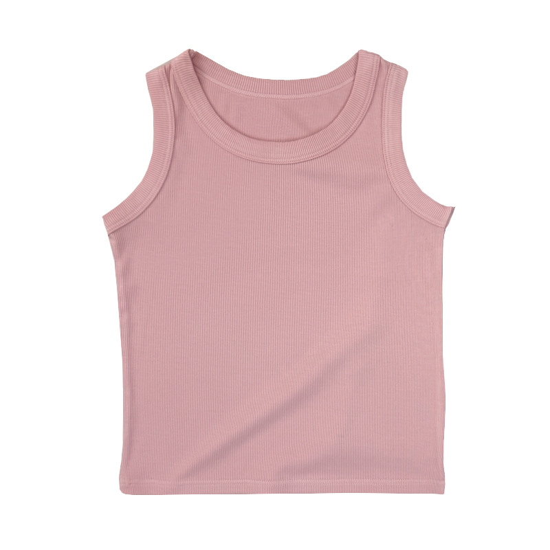 Factory Direct Sales of Children's Summer Class a Ribbed Vests for Boys and Girls, Antibacterial, Thin, Breathable, Sleeveless, Wholesale