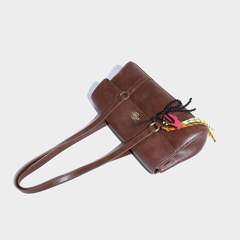 Grote capaciteit enkele schouder oksel met high-end gevoel, kralenhanger voor woon-werkverkeer, modieuze en veelzijdige handheld_voghion.com