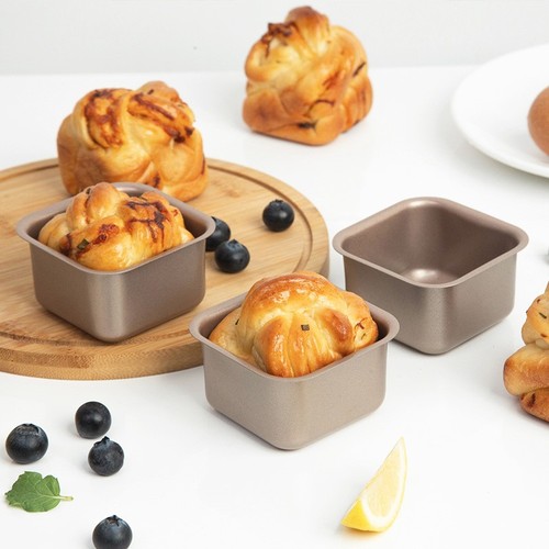 Square small cake mold mini non-stick small toast bread mold pound cake small square cup household oven tools