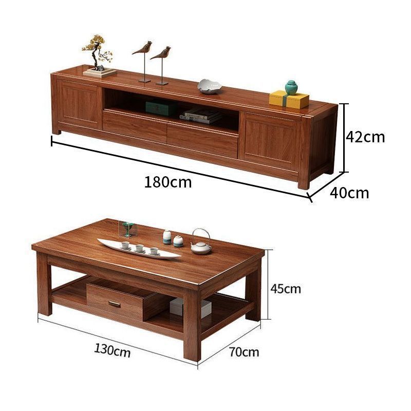 1.8m TV 캐비닛 + 1.3m 커피 테이블 [서랍 포함]