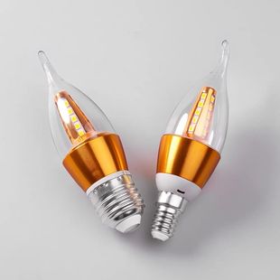✅Household LED bulb e14 small screw e27 energy saving sharp bubble crystal chandelier corn candle bulb chandelier light