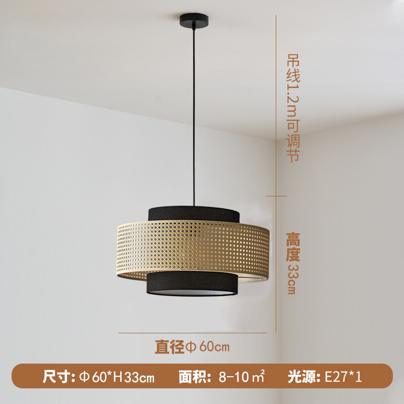 Nuevo estilo chino hotel japonés retro comedor dormitorio sala de estar de alojamiento bar de té de caña lámparas zen candelabros