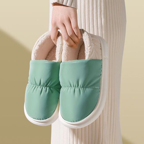 Cotton slippers for women autumn and winter home indoor warm non-slip outer wear thick-soled cotton slippers wholesale bag heel waterproof 2024