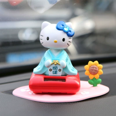 Hellokitty Car Decoration Ornaments – Car ornaments - blue-kimono-kitty-solar-model-anti-slip-mat