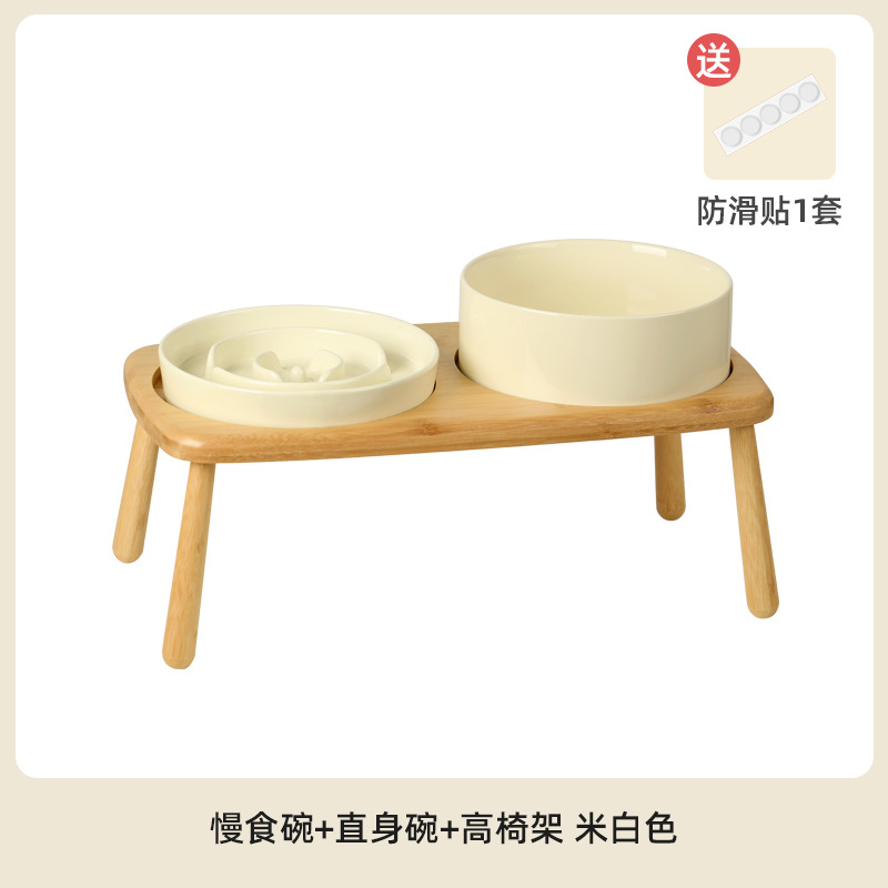 Cuenco de cerámica para perros, comida lenta, comida lenta, cuencos de arroz anti-asfixia, cuencos de comida para perros grandes y medianos, cuencos de agua para perros