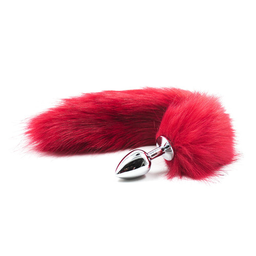 Manufacturer wholesale back yard artificial fur tail sex toys women's utensils metal fox feather flirting toys