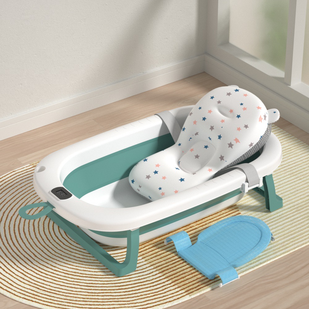 Baño para bebés Baño plegable para bebés Los niños recién nacidos pueden sentarse y acostarse Baño grande para niños