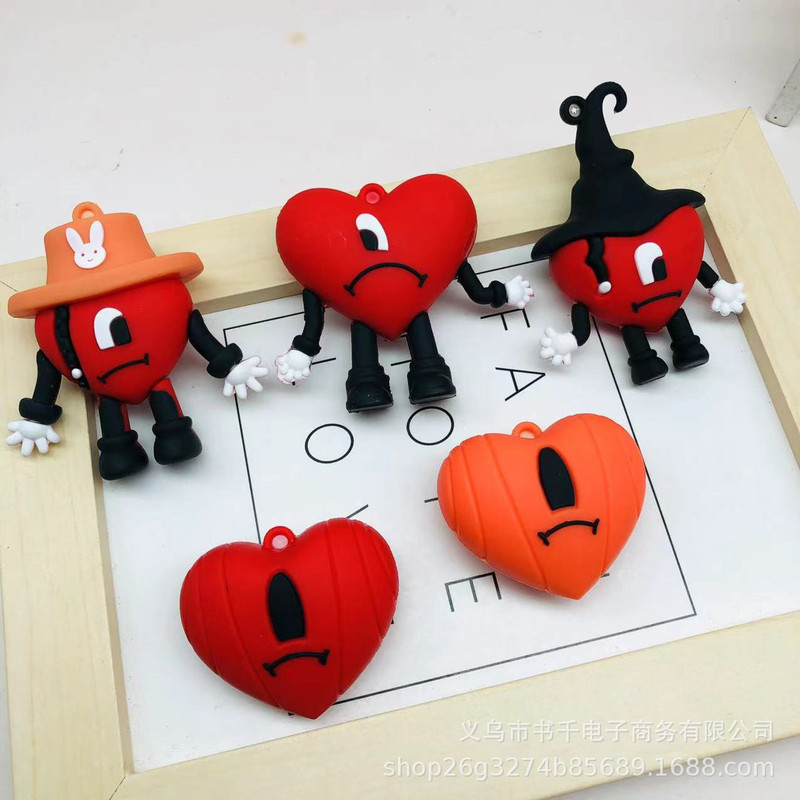 Cross-border Explosions Bad Rabbit Keychain Cartoon Accessories DIY Pendant Amazon Keychain Activity Gift