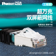 泛达Panduit超六类网线poe供电6A双屏蔽工业成品跳线超万传输网线