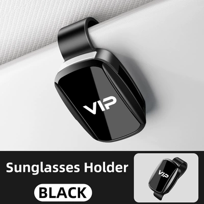 Car Glasses Holder Wholesale — Car Glasses Clip/Bill Clip - y02-mirror-style-black-vip