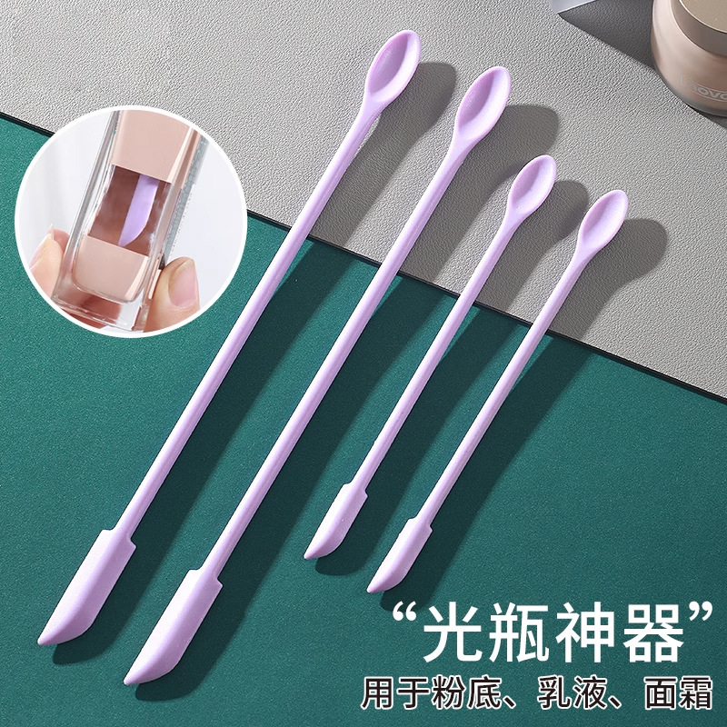 化妆品硅胶挖勺迷你双头残留刮取分装小勺子工具刮刀乳液光瓶批发|undefined