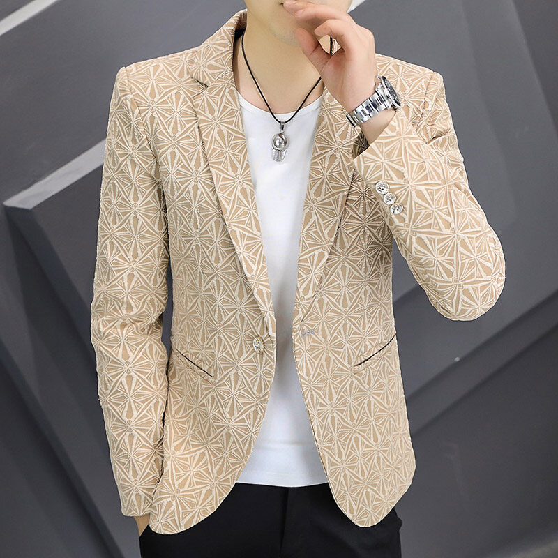 Korean Style Casual Small Suit Men's Business Dress Single Jacket Trendy Duffy Handsome Slim-fit Suit Youth High-end Sense