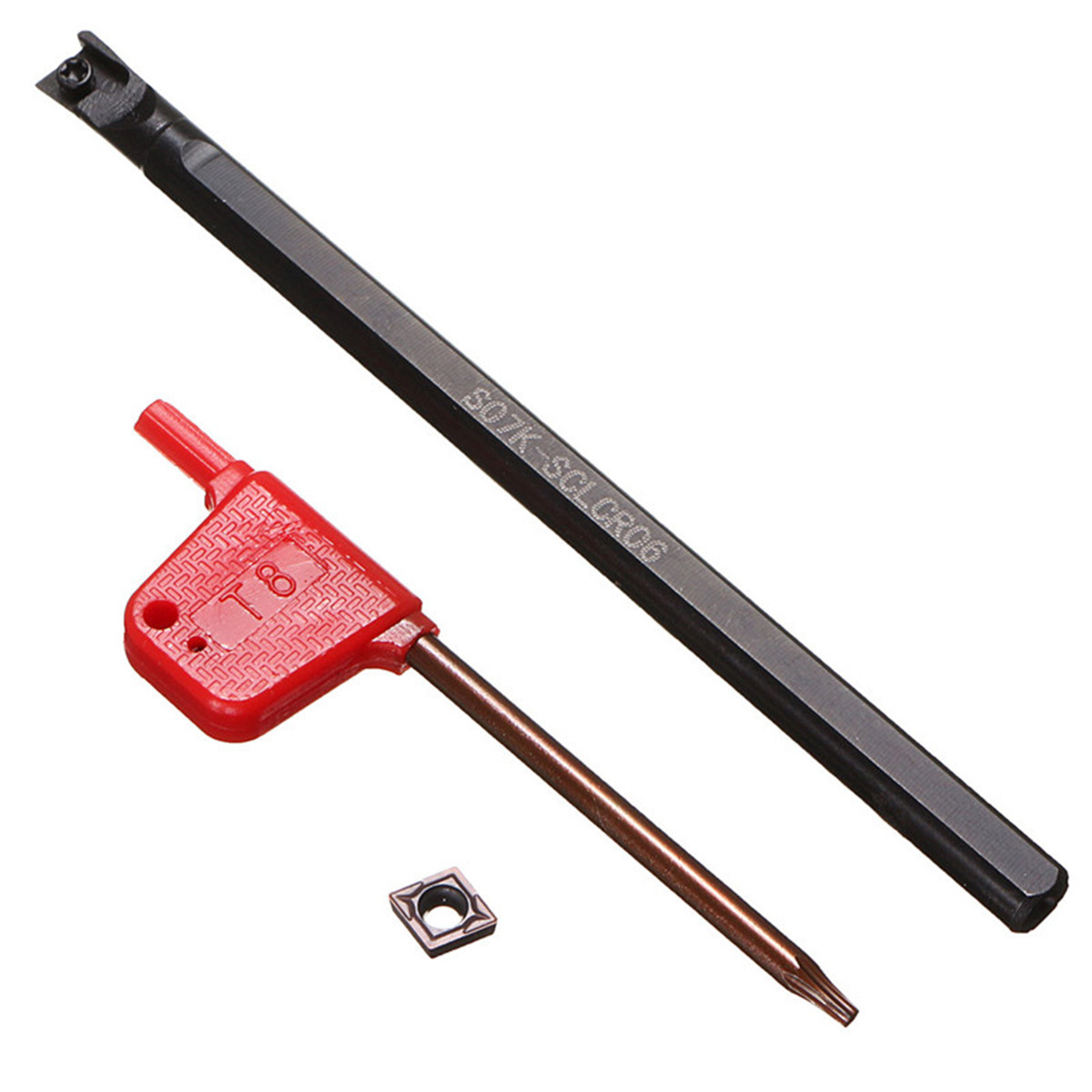 95度 S07K-SCLCR06 7x125mm 数控刀杆+1片CCMT0602刀片+1个T8扳手