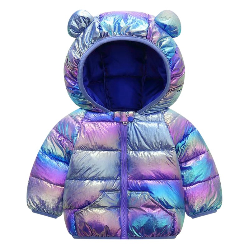 2022 Otoño e Invierno Nueva ropa acolchada de algodón para niños de dibujos animados niños y niñas ropa acolchada de algodón abrigo de bebé colorido corto para niños