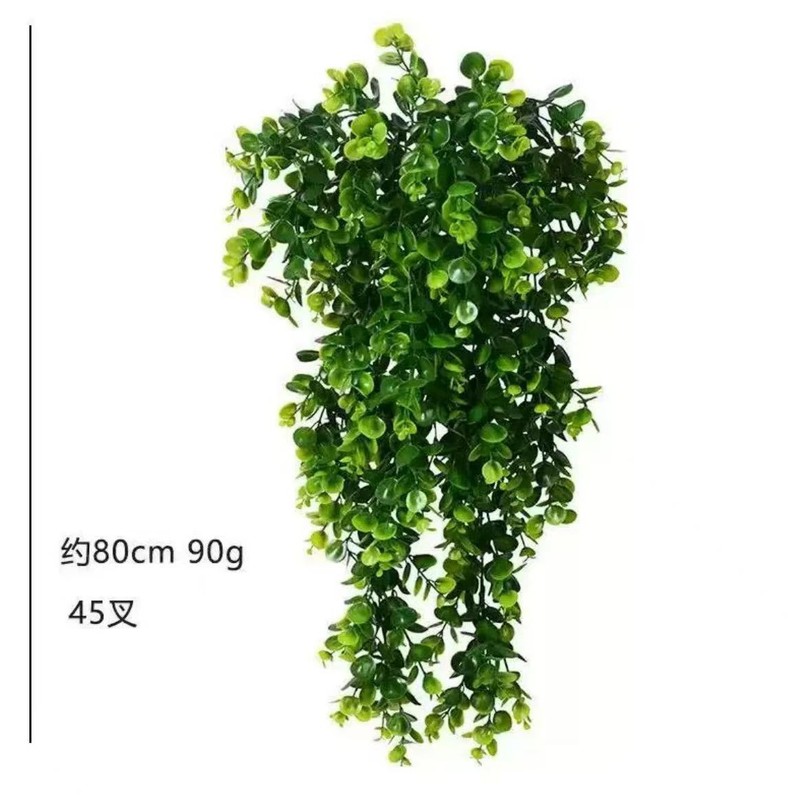 跨境热销仿真尤加利壁挂藤条墙壁悬挂背景装饰植物吊篮绿植亚马逊|undefined