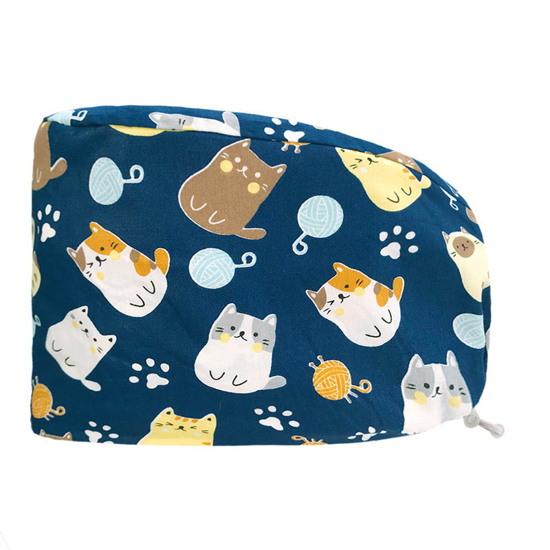 Tapa quirúrgica tapa de la enfermera femenina tapa redonda de algodón puro sala de operaciones tapa especial médico tapa de trabajo puntera transpirable hombres y mujeres