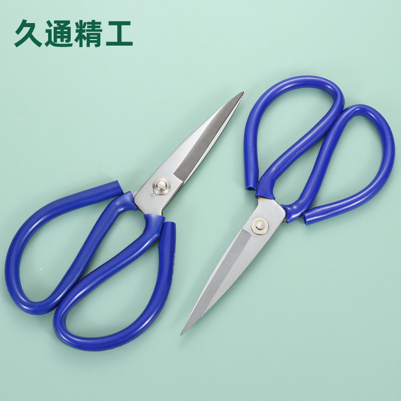Fábrica al por mayor de acero hecho a mano recta afilada tijeras Sastre industrial tijeras de cuero tijeras grandes