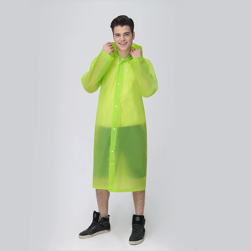Оптовая Продажа с фабрики неодноразовый плащ из ЭВА на открытом воздухе сценический утолщенный прозрачный портативный пончо унисекс для взрослых