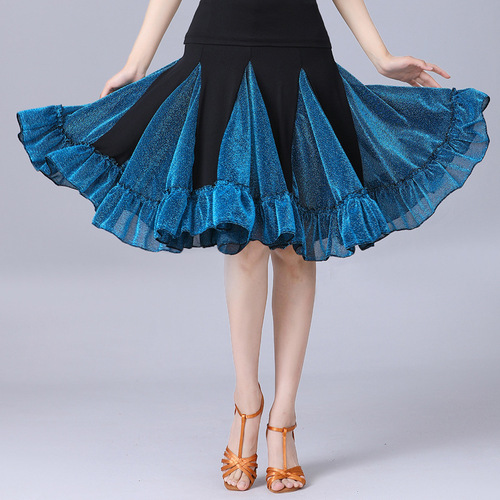 Square dance costume Latin dance skirt skirt for women adult new dance practice clothes dance skirt short skirt big swing skirt