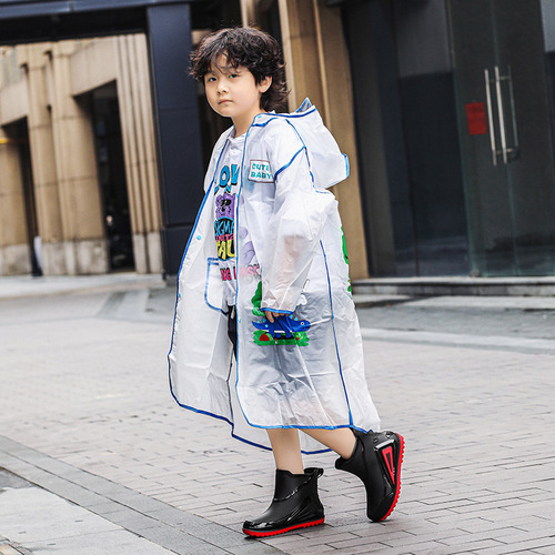Children's Rain Boots, Cross-Border Fashion, Korean Style, Thick Sole, Slip-Resistant, Outdoor, Versatile, Waterproof Rubber Shoes for Boys and Girls