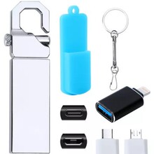 2TB外贸跨境虎扣u盘32g金属优盘适用苹果Type-c安卓手机大容量1TB